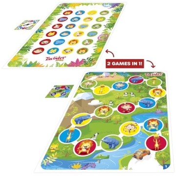 Twister Junior Game for Kids, 2 Games in 1, Indoor Fun