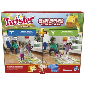 Twister Junior Game for Kids, 2 Games in 1, Indoor Fun