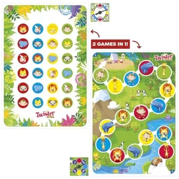 Twister Junior Game for Kids, 2 Games in 1, Indoor Fun