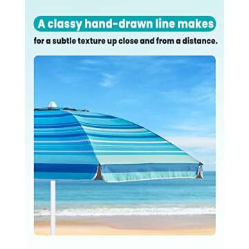 OutdoorMaster Beach Umbrella - Secure & Stylish Sunshade