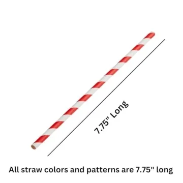 Colorful 4th of July Paper Straws - 25 Pack