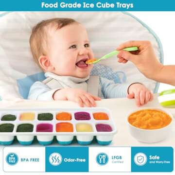 Ice Cube Trays 4 Pack - Versatile & Convenient Silicone Molds