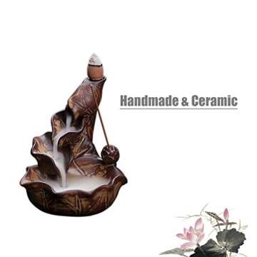 Ceramic Backflow Incense Waterfall Burner - Relaxing Decor