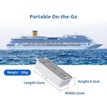 Outlet Extender with Multi Plugs, Huntkey Multi USB Plug Outlet Splitter W. Phone Cradle & 2 USB A Plug Charging Port, No Surge Protector