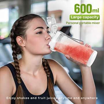 Portable 20 Oz Blender for Smoothies and Shakes