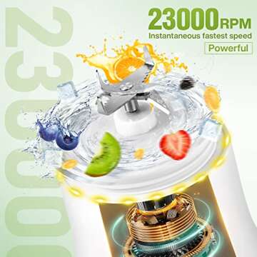 Portable 20 Oz Blender for Smoothies and Shakes