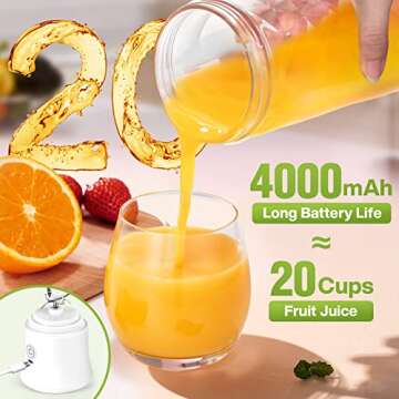 Portable 20 Oz Blender for Smoothies and Shakes