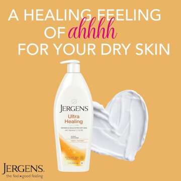Jergens Ultra Healing Dry Skin Lotion, Hand and Body Moisturizer for Quick Absorption into Extra Dry Skin with Hydralucence Blend, Vitamins C, E and B5, White, 21 oz, Pack of 3