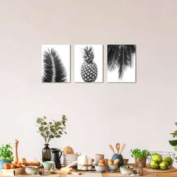 Nachic Tropical Leaves Canvas Wall Art Ready to Hang