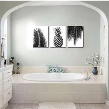 Nachic Tropical Leaves Canvas Wall Art Ready to Hang