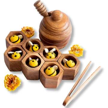 Wooden Bee Hive Sorting Toy