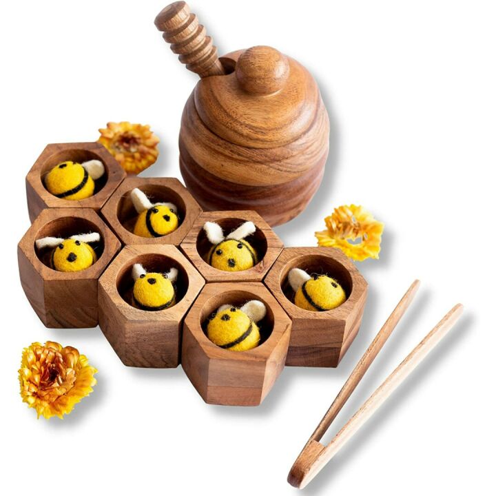 Wooden Bee Hive Sorting Toy