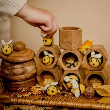 Wooden Bee Hive Sorting Toy