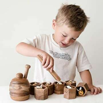 Wooden Bee Hive Sorting Toy