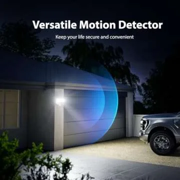 Onforu 65W LED Flood Light Motion Sensor Outdoor, 6500lm LED Security Light with Three Head, IP65 Waterproof LED Exterior Floodlight, 6500k Wall Light for Entryways Stairs Yard Garage