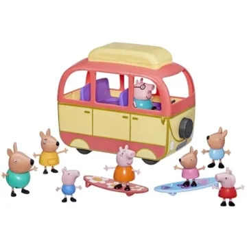 Peppa Pig Peppa Visits Australia Campervan Vehicle - Adventure Toy for Preschoolers with 8 Figures a...