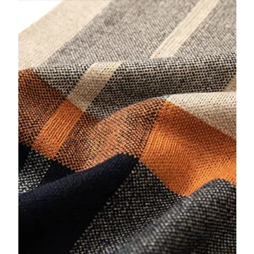 Men's Merino Wool Tartan Scarf - Stylish & Warm