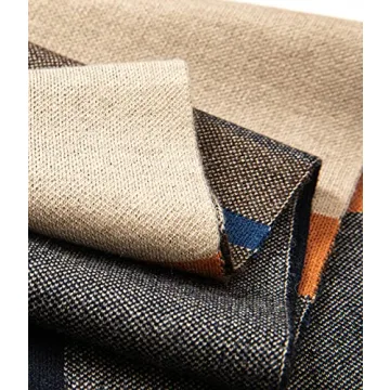 Men's Merino Wool Tartan Scarf - Stylish & Warm