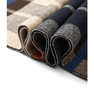 Men's Merino Wool Tartan Scarf - Stylish & Warm