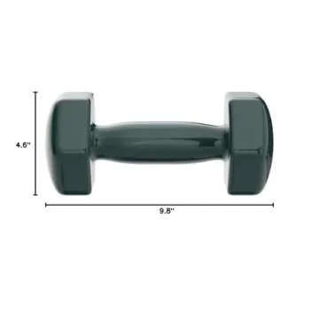 Amazon Basics Vinyl Coated Dumbbell Hand Weights, 15 Pounds, Pair, Teal