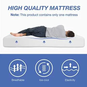 FLL Queen Mattress, 8 inch Medium Firm Feel Gel Memory Foam Mattress with CertiPUR-US Certified Queen Size Mattresses for Cool Sleep & Pressure Relief (White)