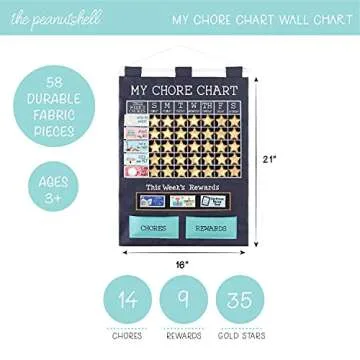 The Peanutshell Learning Calendar Wall Chart - Homeschool Supplies, Interactive Pocket Chart for Tod...