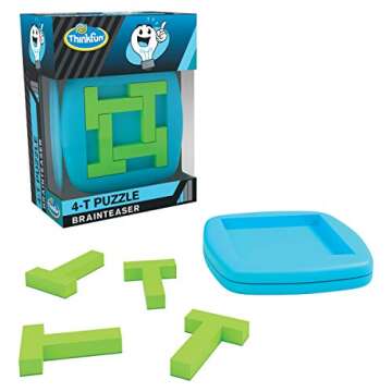 ThinkFun Pocket Brainteasers 4-T Puzzle STEM Toy and Logic Game for Boys and Girls Age 8 and Up - A ...