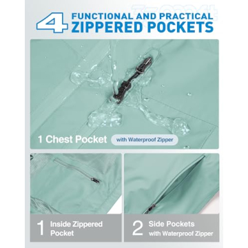 Packable Women’s Waterproof Rain Jacket Cycling Windbreaker