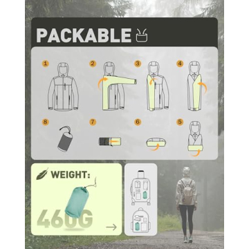 Packable Women’s Waterproof Rain Jacket Cycling Windbreaker