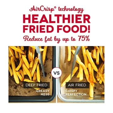 Dash Deluxe Air Fryer 3 Quart with Auto Shut Off Feature