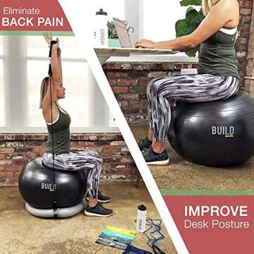 Gearrific All-in-One Exercise Ball & Resistance Bands Set