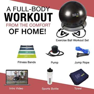 Gearrific All-in-One Exercise Ball & Resistance Bands Set