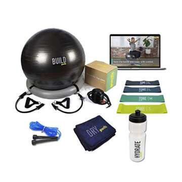 Gearrific All-in-One Exercise Ball & Resistance Bands Set