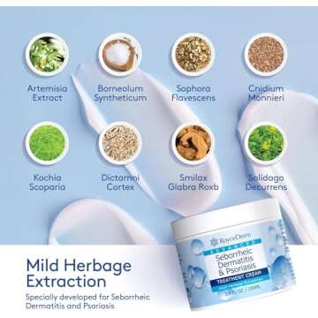 Roycederm Seborrheic Dermatitis Cream, Scalp Treatment for Psoriasis, Folliculitis, Dry Scalp, Dandruff, Anti-Itch Cream for Soothing Relief
