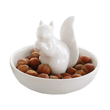 LA JOLIE MUSE Squirrel Snack Dish - Ceramic Nut Bowl for Home