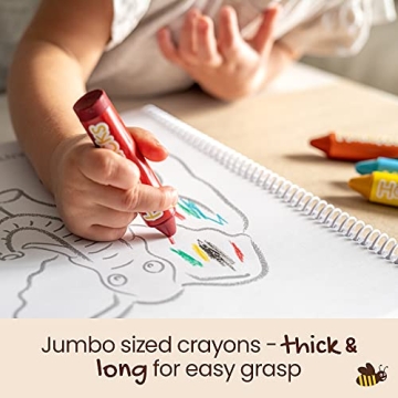 Honeysticks Super Jumbo Crayons - Non Toxic Art Supplies for Toddlers