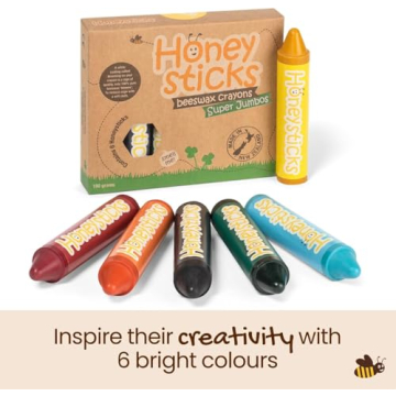 Honeysticks Super Jumbo Crayons - Non Toxic Art Supplies for Toddlers