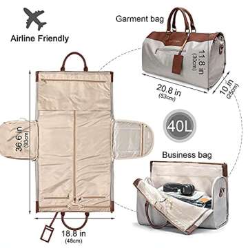 Convertible Garment Bag for Stylish Travel and Convenience
