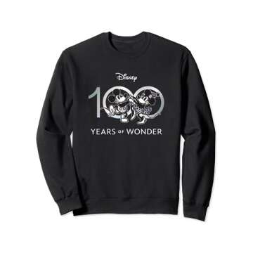 Disney 100 Years of Wonder Mickey & Minnie Dancing Retro Sweatshirt