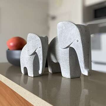 Huey House Handcrafted Elephant Sculptures for Decor