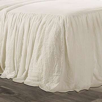 Lush Decor Ruffle Skirt Bedspread Set - Elegant 3 Piece King Bedding