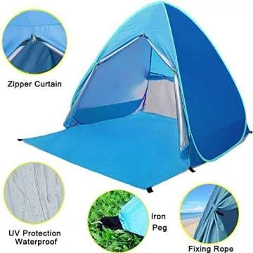 Pop Up Beach Tent Shade for Family Outdoor Fun
