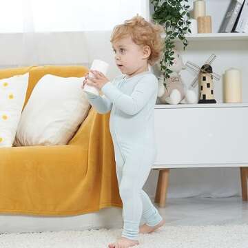 JunNeng Bamboo Baby Sleeper with Mittens & Non-Slip Design