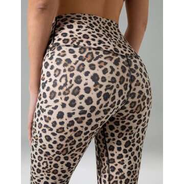 Colorfulkoala Women's High Waisted Pattern Leggings Full-Length Yoga Pants (S, Leopard)