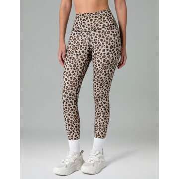 Colorfulkoala Women's High Waisted Pattern Leggings Full-Length Yoga Pants (S, Leopard)