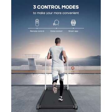 WELLFIT 10% Incline Walking Pad Treadmill with Handrail,265LB Capacity,2.5HP Low Noise Standing Unde...