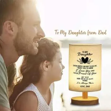 WSYEAR Valentines Day Birthday Gift for Daughter from Dad,to My Daughter Gifts from Dad- Table Lamp Father Daughter Gifts for Grown Daughter Birthday Valentine's Day