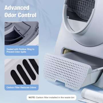 CATLINK Self Cleaning Cat Litter Box, Automatic Cat Litter Box, Double Odor Removal, Cat Litter Box for Cats from 3.5 pounds to 22 pounds (Young Version)