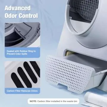 CATLINK Self Cleaning Cat Litter Box, Automatic Cat Litter Box, Double Odor Removal, Cat Litter Box for Cats from 3.5 pounds to 22 pounds (Young Version)