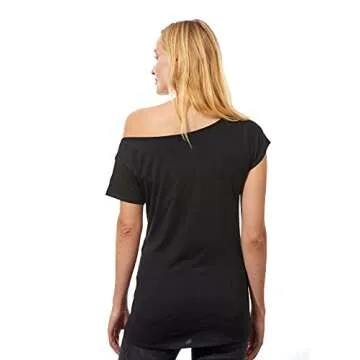 Awkward Styles Women's Off The Shoulder Tops Summer Casual Short Sleeve Tank T Shirts L Black